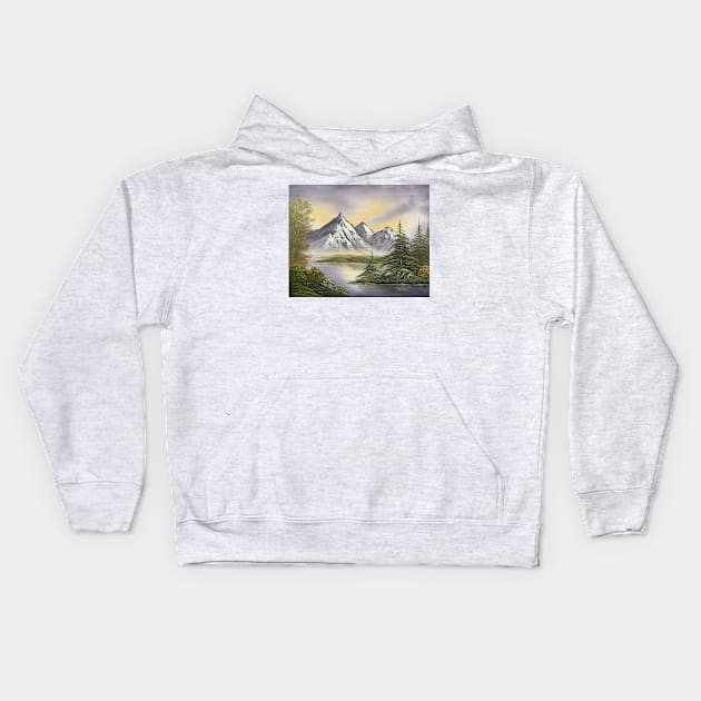 Mountain Landscape Kids Hoodie by J&S mason